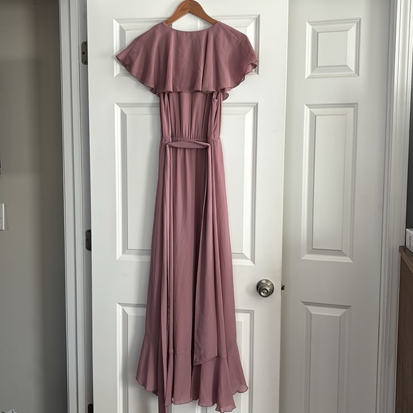 Show Me Your Mumu Jess Ruffle Midi Dress Chiffon Size Small - Picture 8 of 13